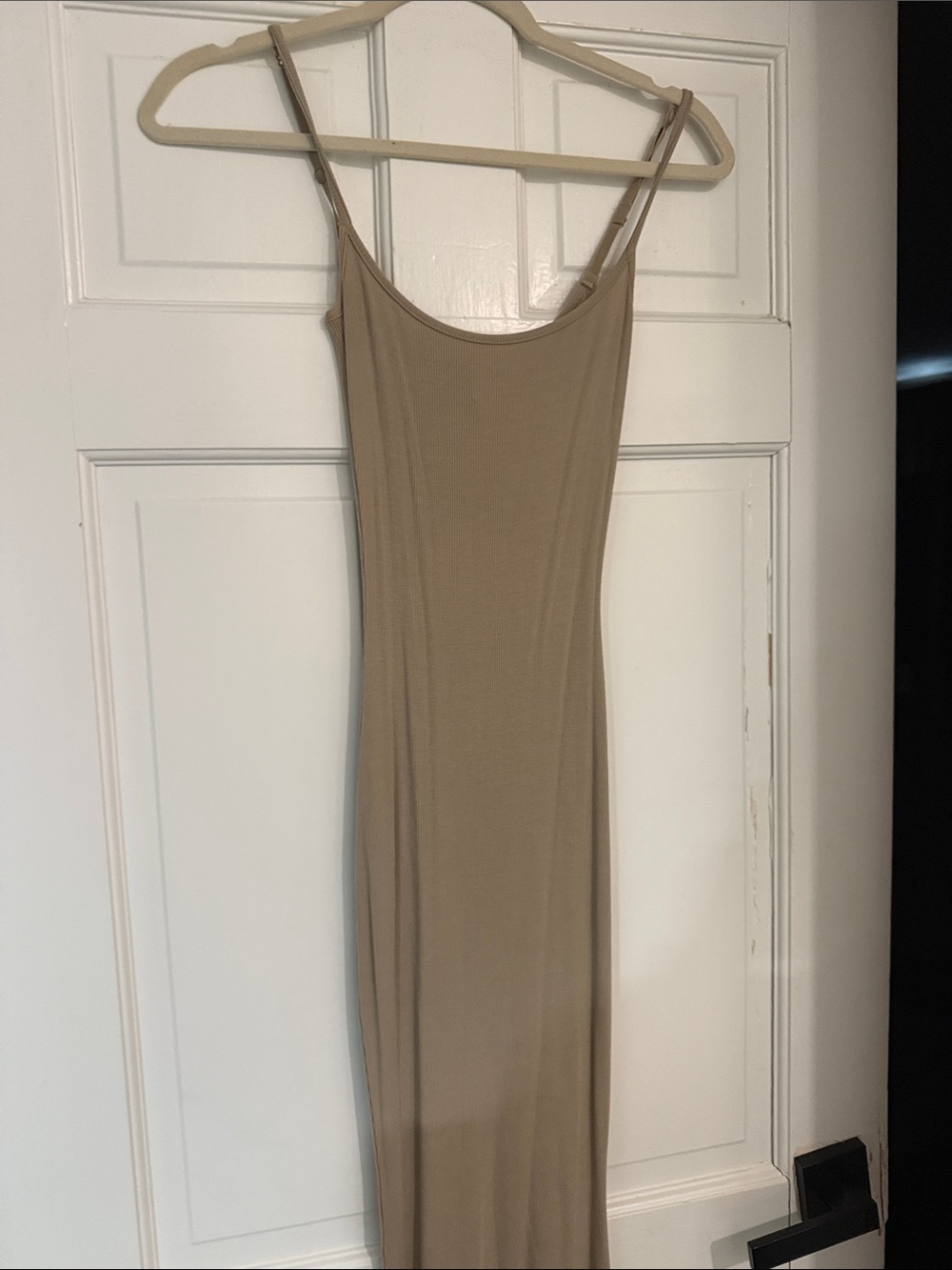 SKIMS Slim Beige Maxi Dress